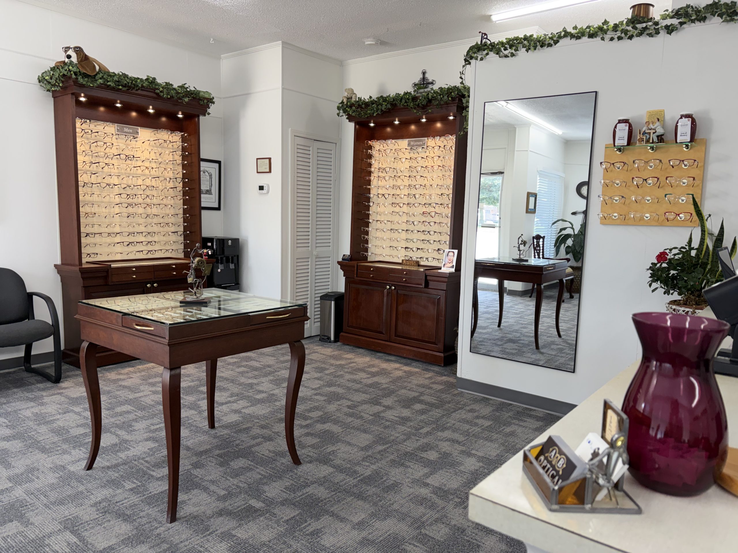 A skilled optometrist using advanced diagnostic equipment during a comprehensive eye exam